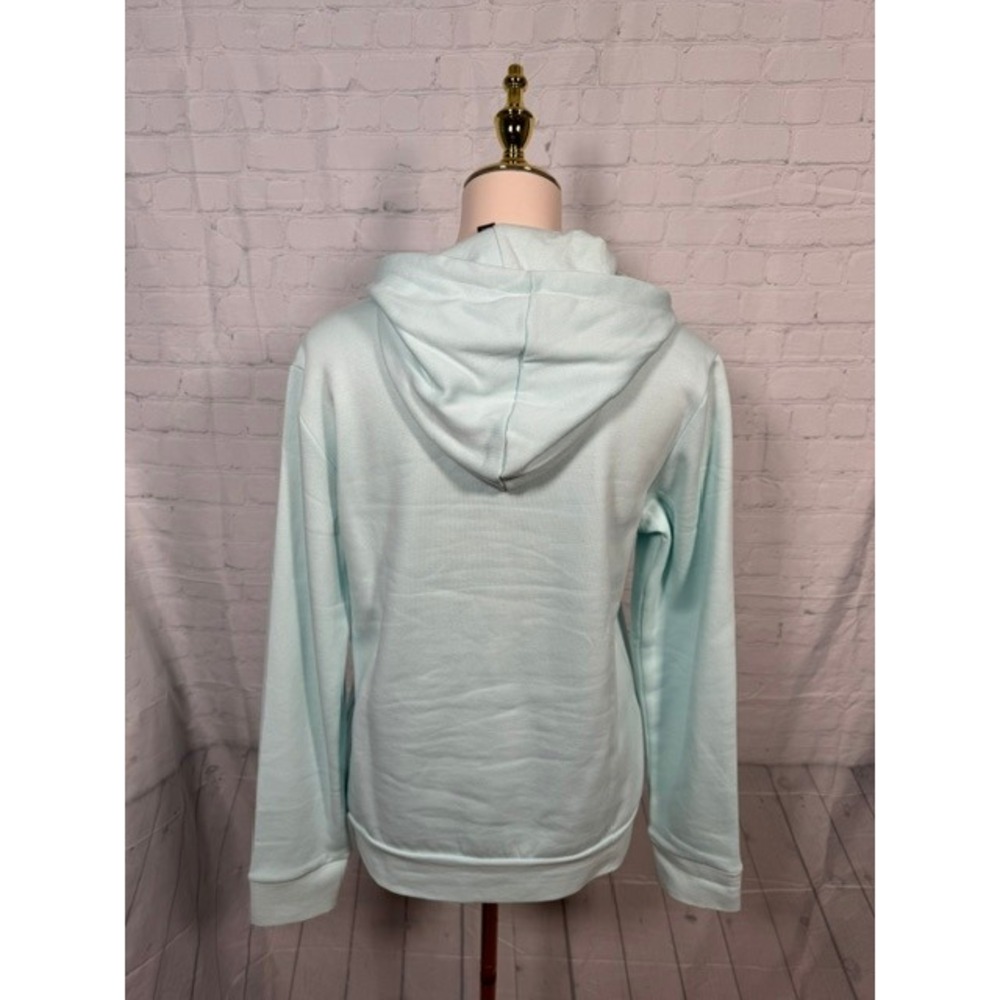 Adidas‎ Mint Green Purple Logo Pullover Hoodie Women's Medium M EUC - Picture 4 of 9